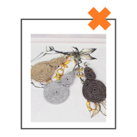 Druppelvormige gouddraad dichte ringen oorbellen 